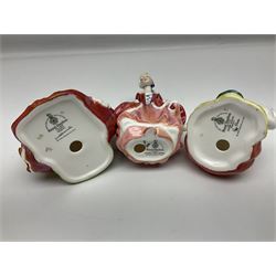 Ten Royal Doulton figures, to include Lydia HN1908, Goody Two Shoes HN2037, May HN2746, A Single red Rose HN3376, etc, nine with original boxes 