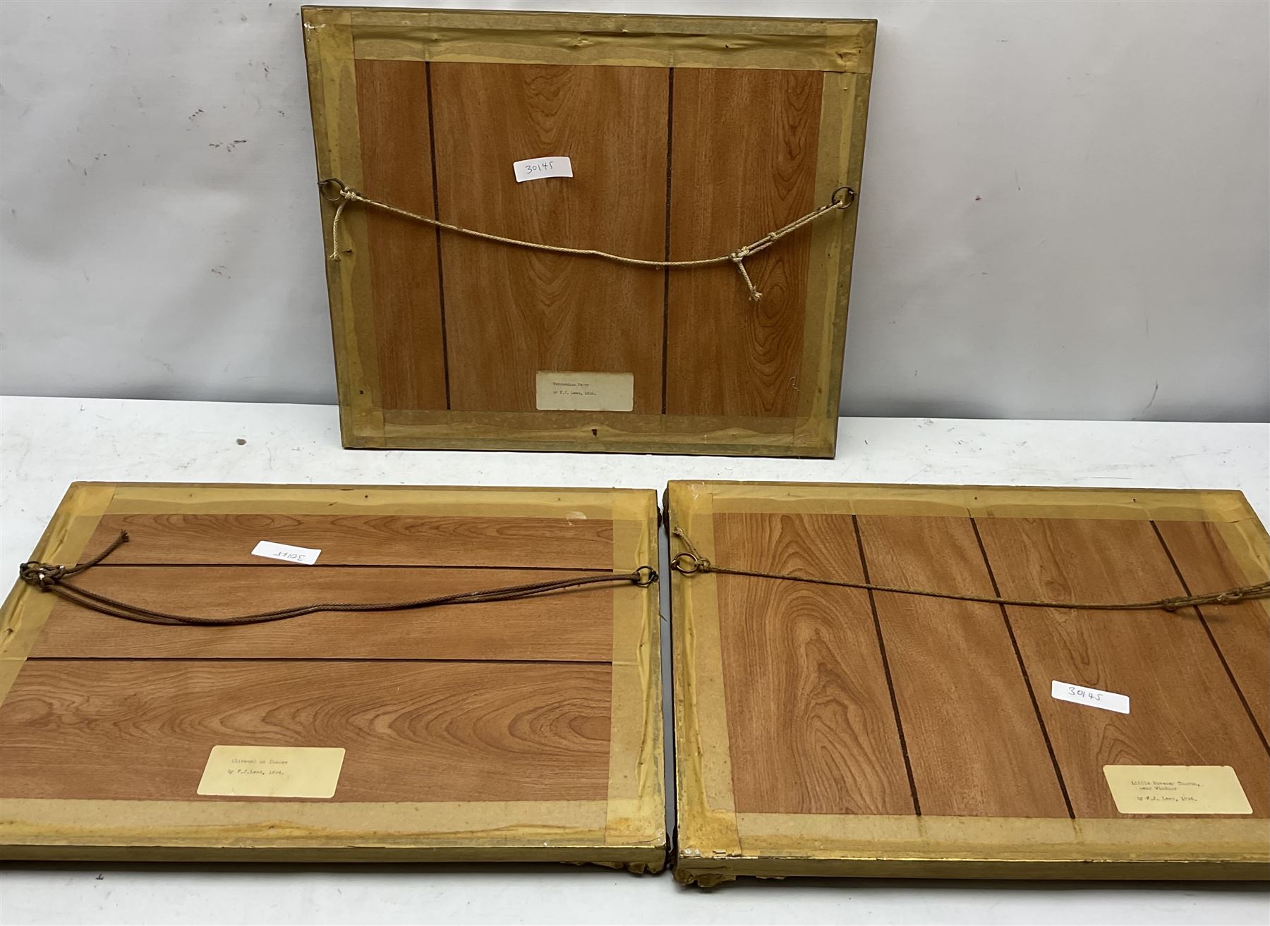 Frederick John Lees (British fl. 1870-1900): 'Cliveden on Thames' and 'Little Boveney Church near Windsor', pair watercolours signed and dated 1894 together with 'Twickenham Ferry', watercolour signed and dated 1895 by the same hand max 26cm x 36cm (3)