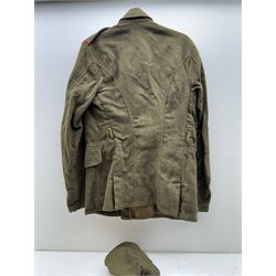 WWI British Army tunic, cap, war medal and victory medal, formally belonging to Pte. J.G Sedgwick of the Army Veterinary Corps