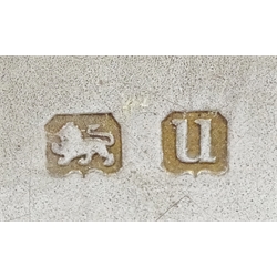 Silver oval shaped snuff box by Henry Williamson Ltd, Birmingham 1919, silver matchbox holder by Horace Woodward & Co Ltd, Birmingham 1907 and silver vesta case hallmarked, approx 4.4oz 