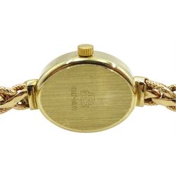 Vince 14ct gold ladies quartz wristwatch, hallmarked