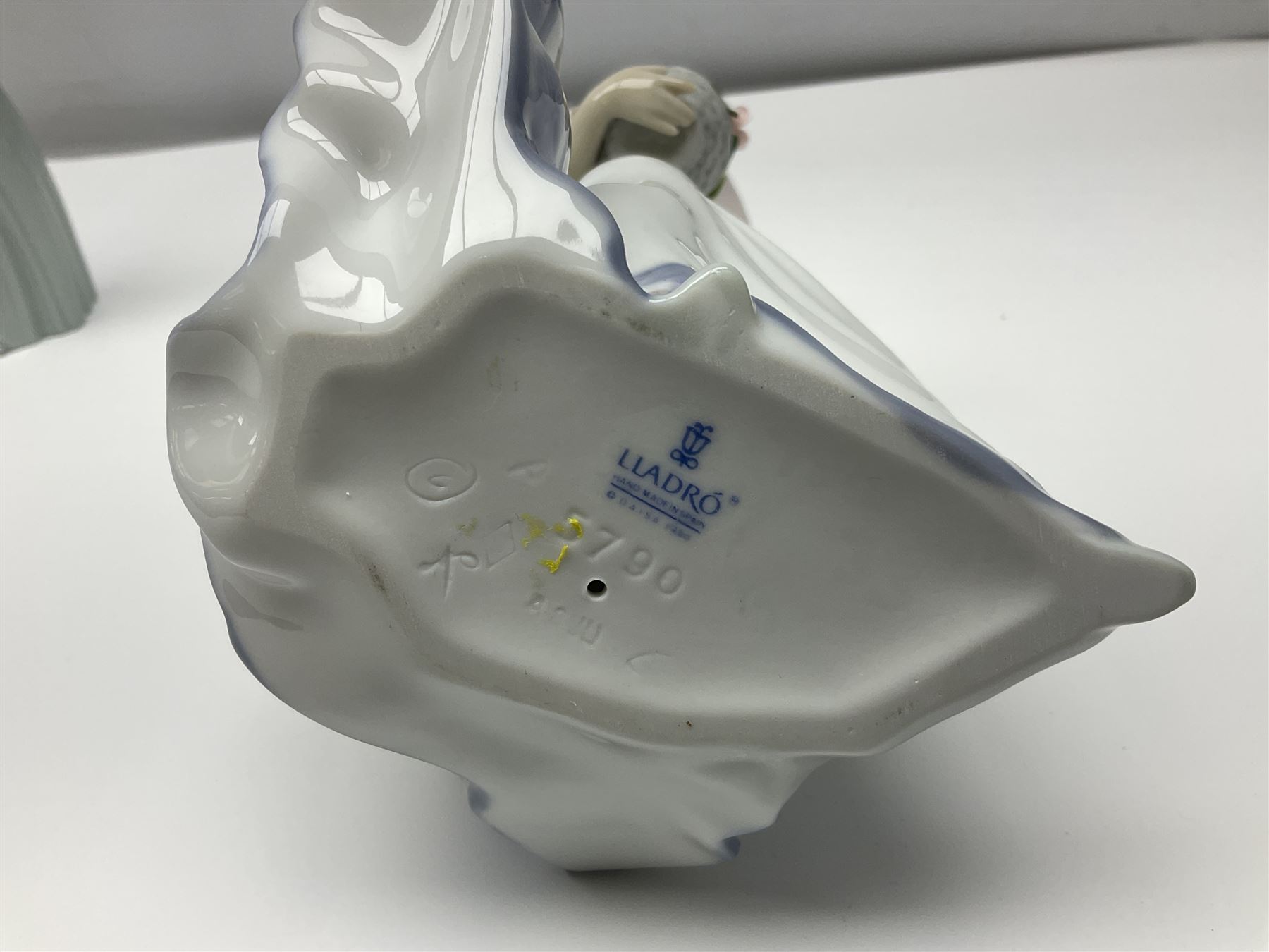 Three Lladro figures of ladies comprising 'The Flirt' model no 5789, 'Ingenue' model no 5487 and 'Carefree' model no 5790, all with boxes