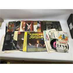 Brother Deluxe 220 manual typewriter with case, together with a large collection of vinyl lp records, including Elton John Tumbleweed Connection, Jim reeves, Ken Dodd etc  
