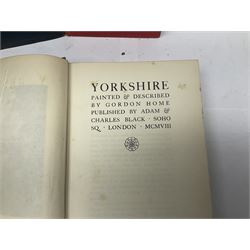 Collection of local interest books, including Macquoid; About Yorkshire, Mee; The King's England Yorkshire North Riding, Gordon Home; Yorkshire etc  