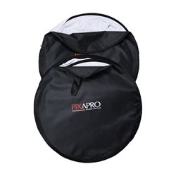 Photography lighting equipment, comprising Lastolite background, two Pixapro reflectors, Manfrotto tripod and Lencarta Safari 600 ring flash