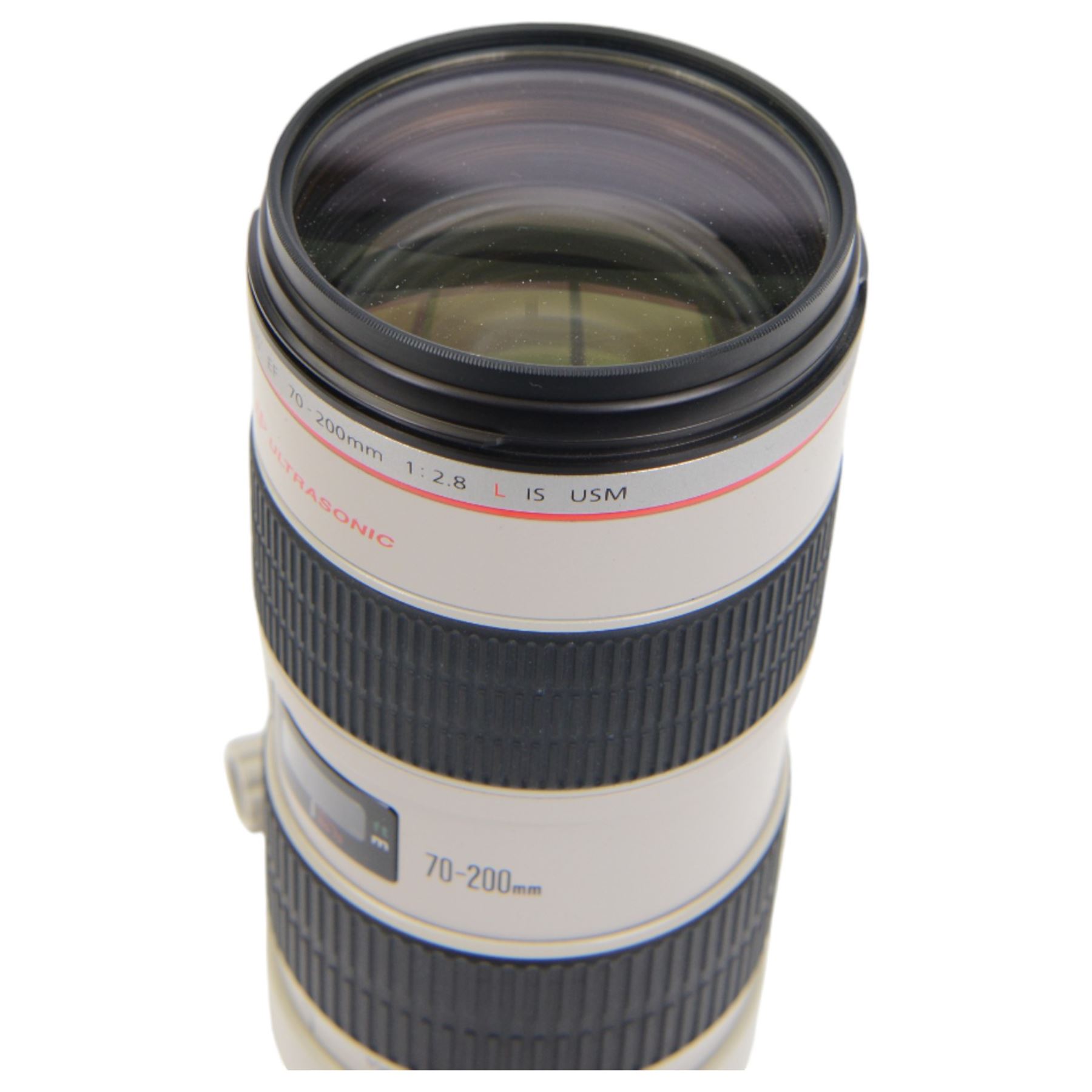 Canon EF 70-200mm 1:2.8 L IS Ultrasonic zoom lens, serial no. 236345, with Canon ET-86 lens hood, in carry case 