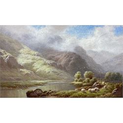 Walter J Watson (British 1879-c1937): 'On the Glaslyn - North Wales', oil on canvas signed, titled and further signed verso 19cm x 32cm  
Provenance: private collection; with James Alder Fine Art, Hexham