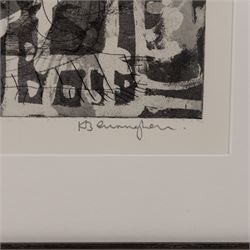 Kane Cunningham (British 1961-): 'Reclining Nude', limited edition etching with aquatint signed titled and numbered 1/60 in pencil 29.5cm x 33cm