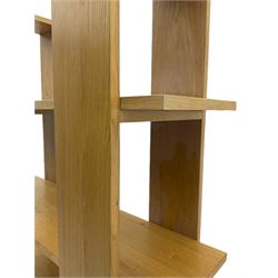 Light oak finish storage bookcase