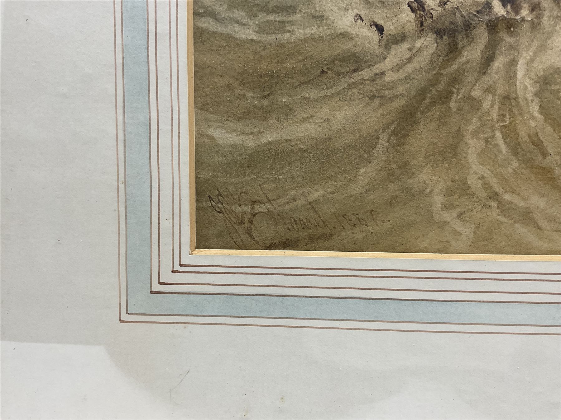 John Francis Bland (British 1857-1899): Ship in Distress off Flamborough Lighthouse, watercolour signed and dated 1881, 58cm x 88cm
Notes: Bland was born at Cloughton near Scarborough, by the age of 24 he was describing himself in the 1881 census as an artist, living with his parents in North Marine Road. He died of a stroke in 1899. This is probably the largest and most important work to have been sold at auction, showing the influence of Henry Barlow Carter (1804-1868)