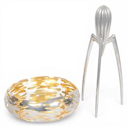 Philippe Starck for Alessi cast metal lemon Squeezer, 'Juicy Salif', together with Alessi ...