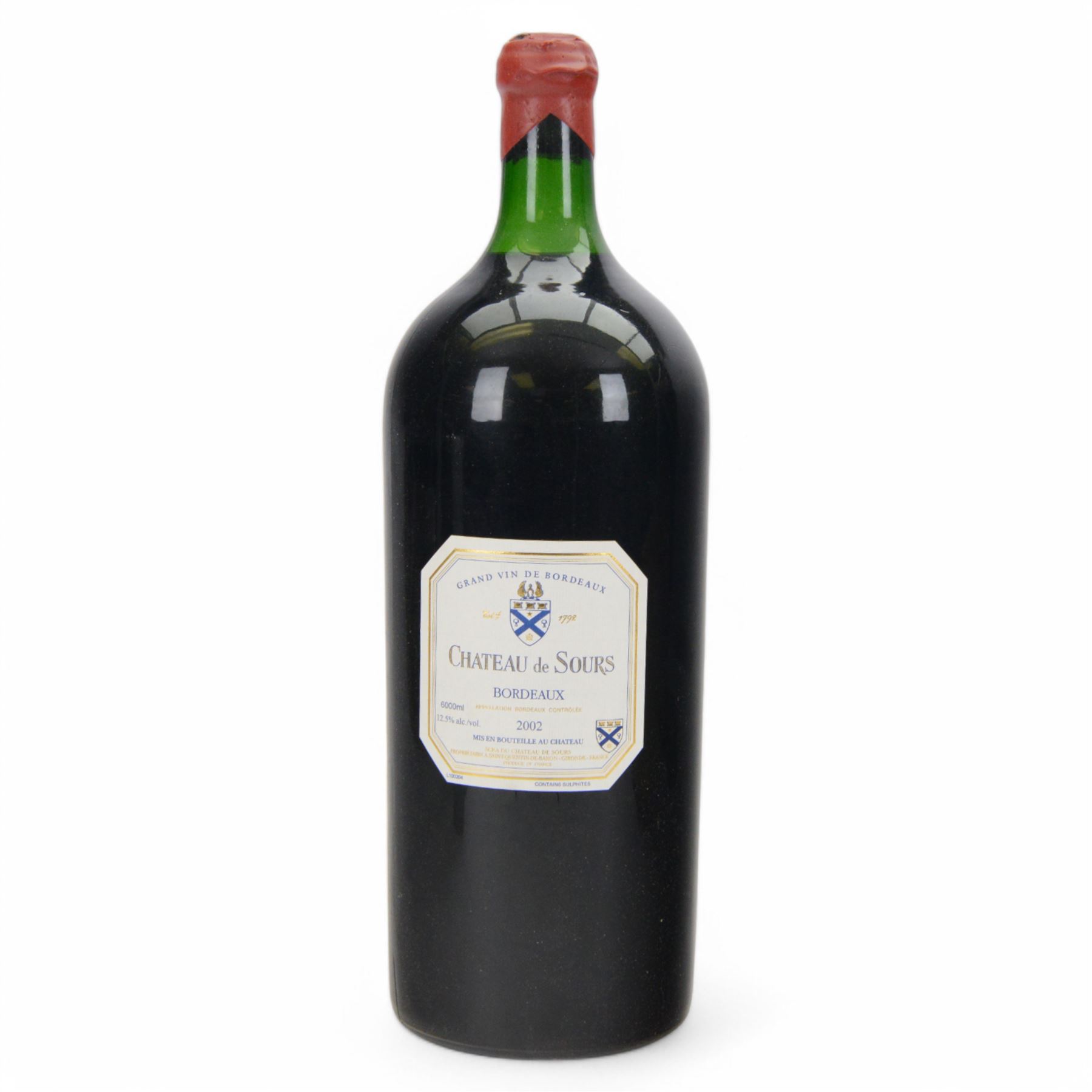 Methusaleh Chateau De Sours 2002 Bordeaux, 6000ml 12.5% vol, in presentation box 