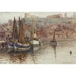 Elizabeth Styring (British 1854-1940): Dock End Whitby, watercolour signed 24cm x 34cm 