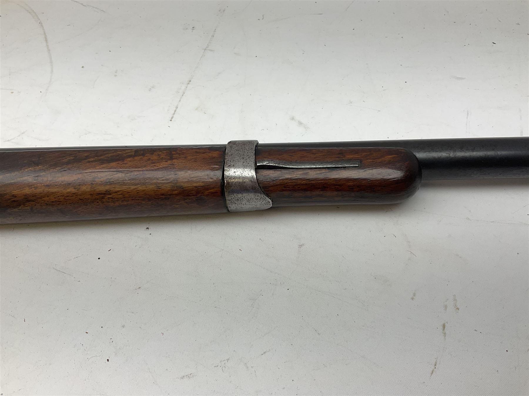 19th century Belgian Gras 12-bore (from 11-bore) bolt-action single barrel shotgun with 80cm barrel No.G85345 L127cm overall. Deactivated to early specification so requires re-deactivation to modern standards RFD ONLY - Disposed 25.06.25 - Notified 24.07.25