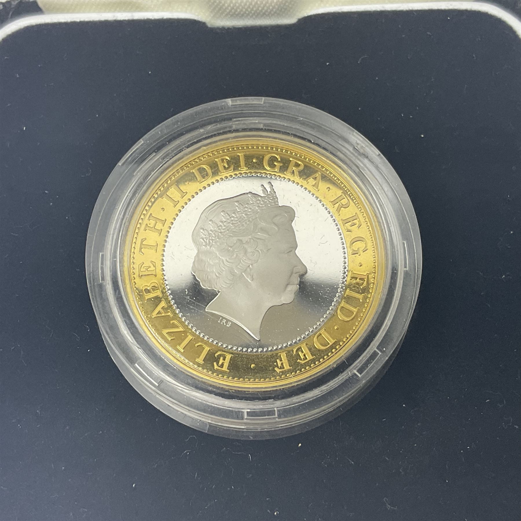 The Royal Mint United Kingdom 1999 'Rugby World Cup' holographic silver proof piedfort two pound coin, cased with certificate