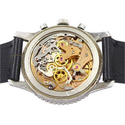  Breitling Navitimer chronograph manual wind wristwatch, circa 1966, Ref. 806, Cal. 178, 17 jewel movement, serial No. 1065522, on black leather strap