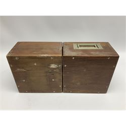 Admiralty Patt. 1640 Cell Tester by Muirhead & Co. Ltd. No.114993; in original teak case with inset carrying handle 17cm square H21cm