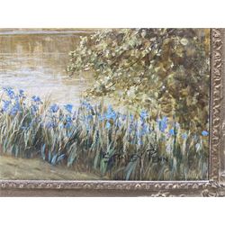 Stanley Penn (British Early 20th Century): 'Buckingham Palace from St James' Park', oil on canvas signed, titled on label verso 49.5cm x 75cm 