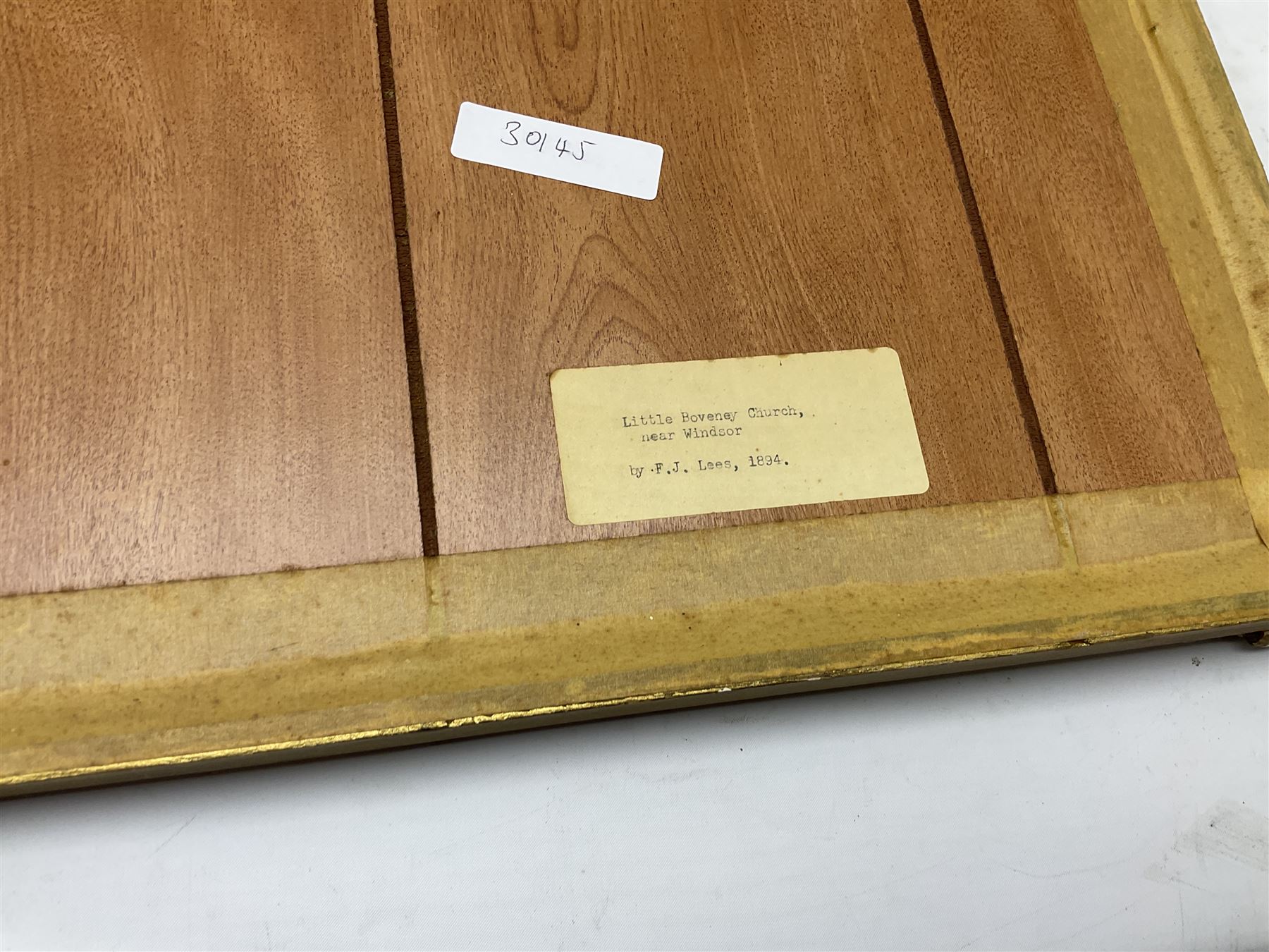 Frederick John Lees (British fl. 1870-1900): 'Cliveden on Thames' and 'Little Boveney Church near Windsor', pair watercolours signed and dated 1894 together with 'Twickenham Ferry', watercolour signed and dated 1895 by the same hand max 26cm x 36cm (3)