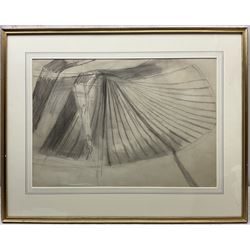 Dame Laura Knight (Staithes Group 1877-1970): 'The Trapeze', pencil unsigned 36cm x 52cm 
Provenance: with Abbott and Holder, Museum Street, London, label verso