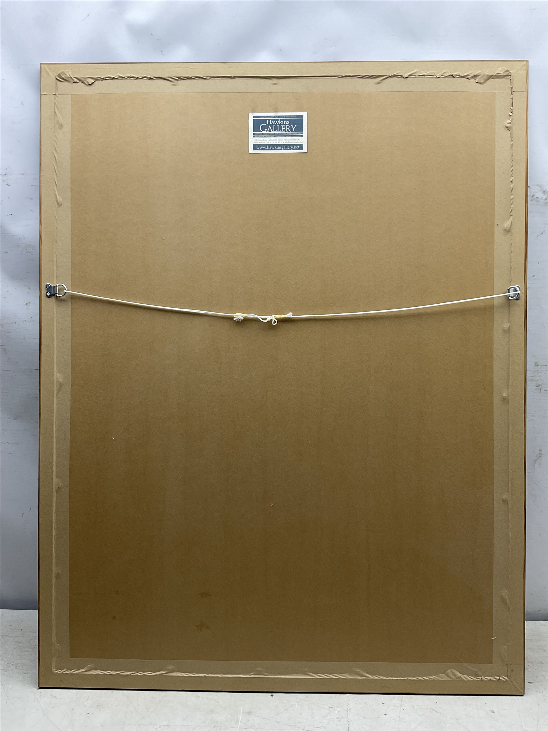 Andy Hawkins (British Contemporary): Shaded Woodland Path, charcoal signed 78cm x 56cm 