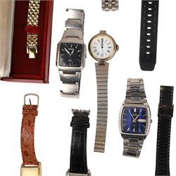 Collection of wristwatches, including Dunhill, Citizen, Seiko, Montre Suisse, Rotary and Sekonda