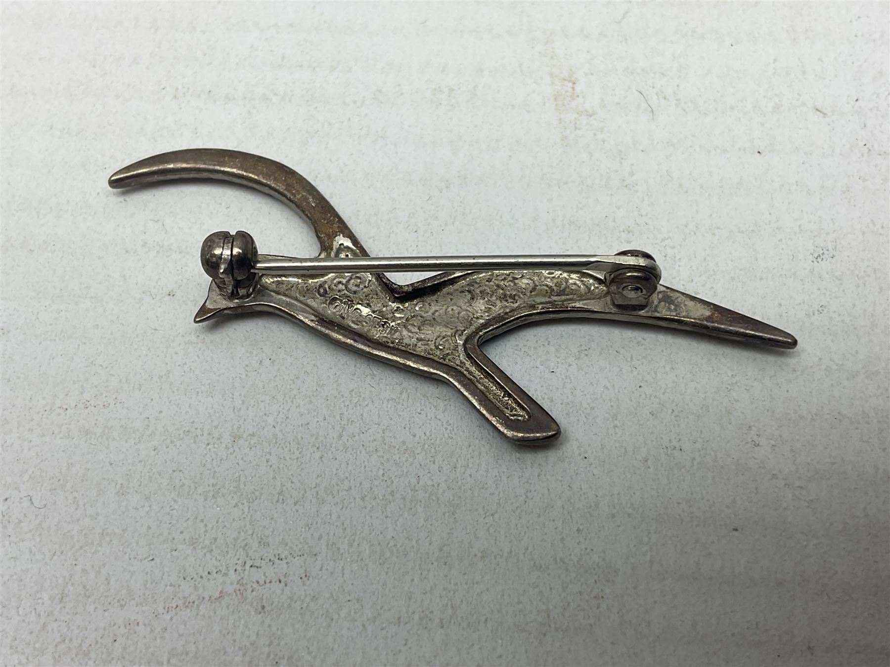 Scottish silver Ola Gorie arctic tern brooch and a matching pair of earrings, 9ct gold stud earrings, collection of costume jewellery, three wristwatches including Ingersoll and Rotary, a Freeman's Alright pocket watch and a continental silver fob watch stamped 935