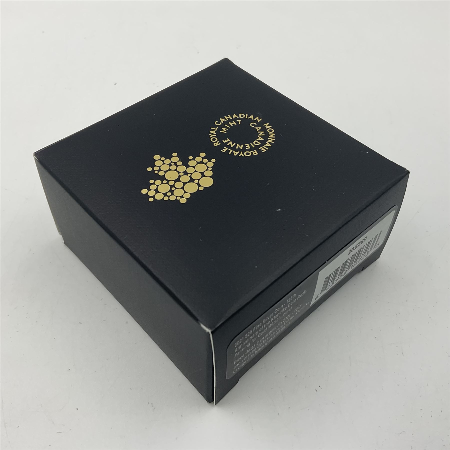 Royal Canadian Mint 2021 '125th Anniversary of the Klondike Gold Rush Panning for Gold' fine silver twenty-five dollar coin, cased with certificate