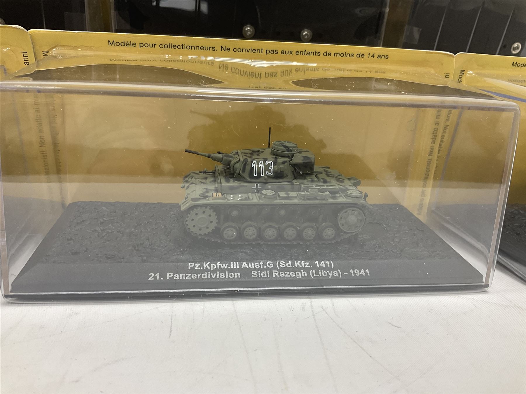 DeAgostini The Combat Tanks Collection -  forty-six periodical issued die-cast models of tanks; in plastic display cases in unopened blister packs (46)