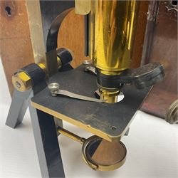 Two R & J Beck microscopes, no 22512 and no 25117, both in original wooden boxes 