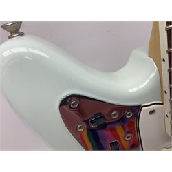 Fender Jaguar electric guitar, American Custom Shop vintage re-issue, probably in seafoam green, with tremolo arm, serial no.V1317106, L101cm; in American G&G Fender fitted hard case with paperwork