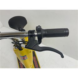 E-Scooter yellow electric 2-wheel scooter with seat and charger L106cm