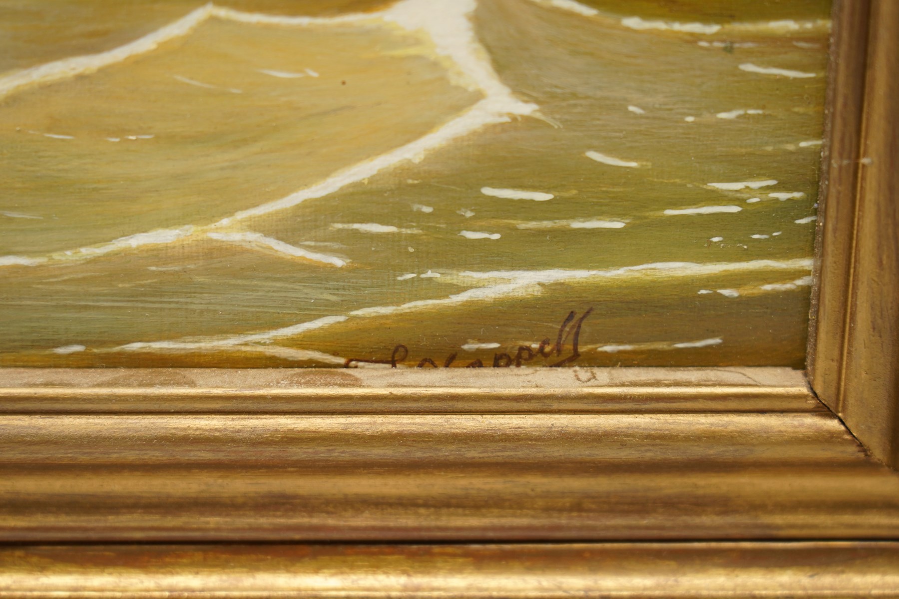 English School (20th century): The Whaling Bark 'Kathleen', oil on board signed below the frame 44cm x 69.5cm
Notes: The ship was sunk by a sperm whale in the South Atlantic in 1902.