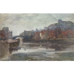 Attrib. Joseph Richard Bagshawe (Staithes Group 1870-1909): Whitby Harbour and the Swing B...