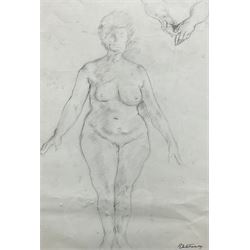 Roger de la Fresnaye (French 1885-1925): Female Nude Study, pencil signed with the Artist's Stamp 40cm x 27cm
