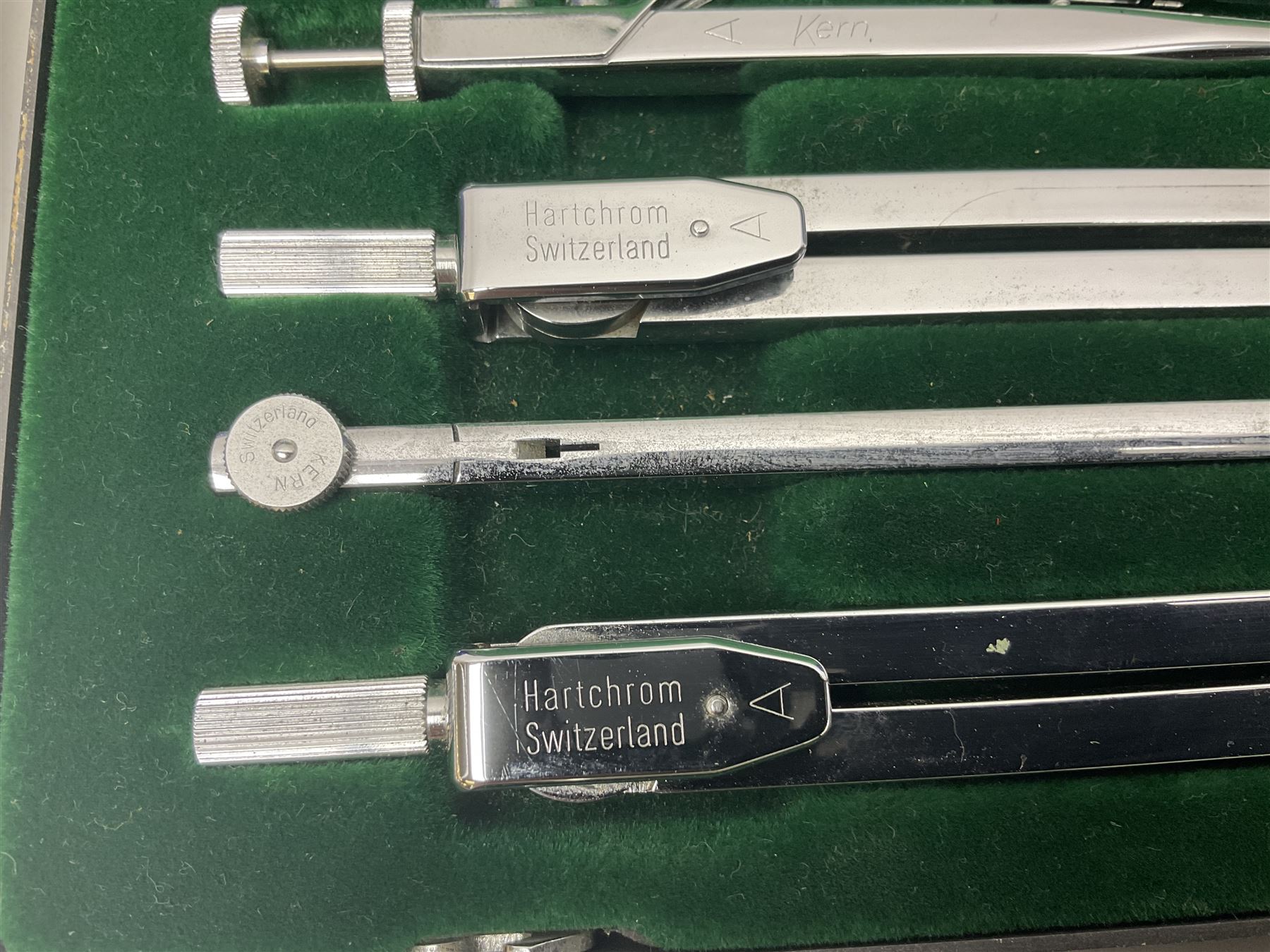 J Halden & Co cased drawing set, together with other cased drawing sets, including examples from prazision garantie and Kern Swiss 