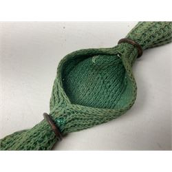 HMS Foudroyant copper tray, with label to reverse, together with a Georgian coin purse, plate D30cm