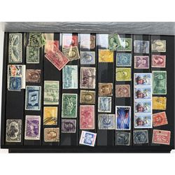 World stamps, including Queen Victoria and later Ceylon with imperfs, overprints etc, Queen Elizabeth II British Honduras with marginal and other blocks, Cayman Islands, Straits Settlements, Sierra Leone, United States of America etc, housed in a maroon stockbook