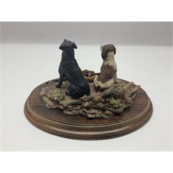 Four Country Artists figures, comprising Shooting figure group by K.Sherwin, Gun dog figure group, First Brace - Labrador and First Brace - Springer, largest H35cm 