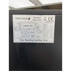 TEFCOLD TFW370 wine cooler/ fridge, glass door, black finish 