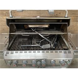 BBQ - Weber Summit stainless gas barbeque,, with cover