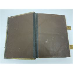 Large leather bound illustrated Holy Bible 'Brown's Self-Interpreting Family Bible, containing the old & new testaments' by the late Rev. John Brown