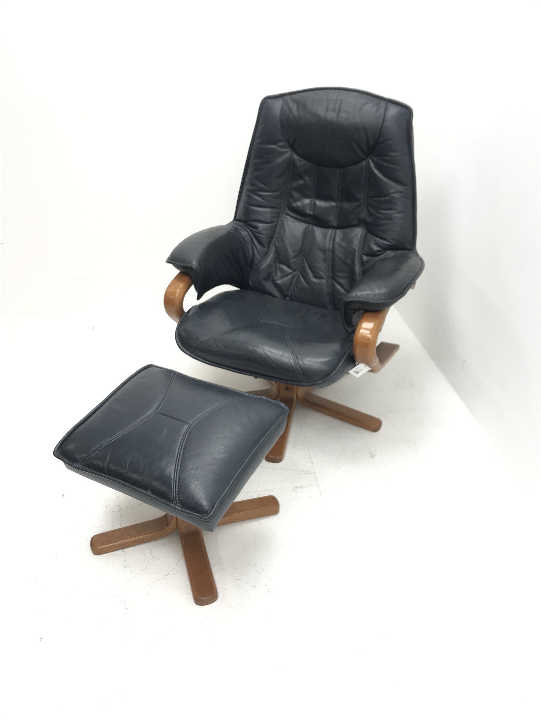 Ekornes Somo reclining chair and stool 