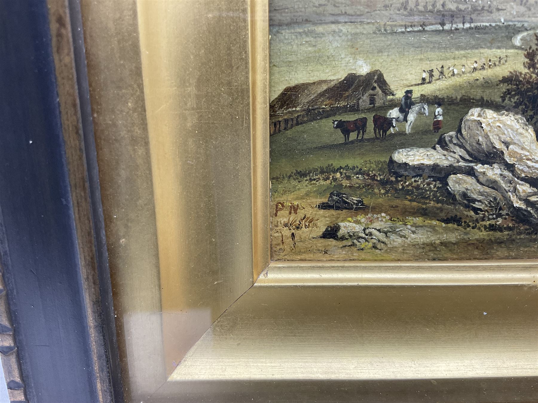 Patrick Nasmyth (Scottish 1787-1831): 'Braemar Castle', oil on canvas laid on to panel signed with initials, titled and inscribed verso 14cm x 19cm