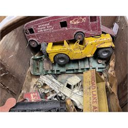 Hornby track together with Dinky Super toys, Corgi Major toys etc 