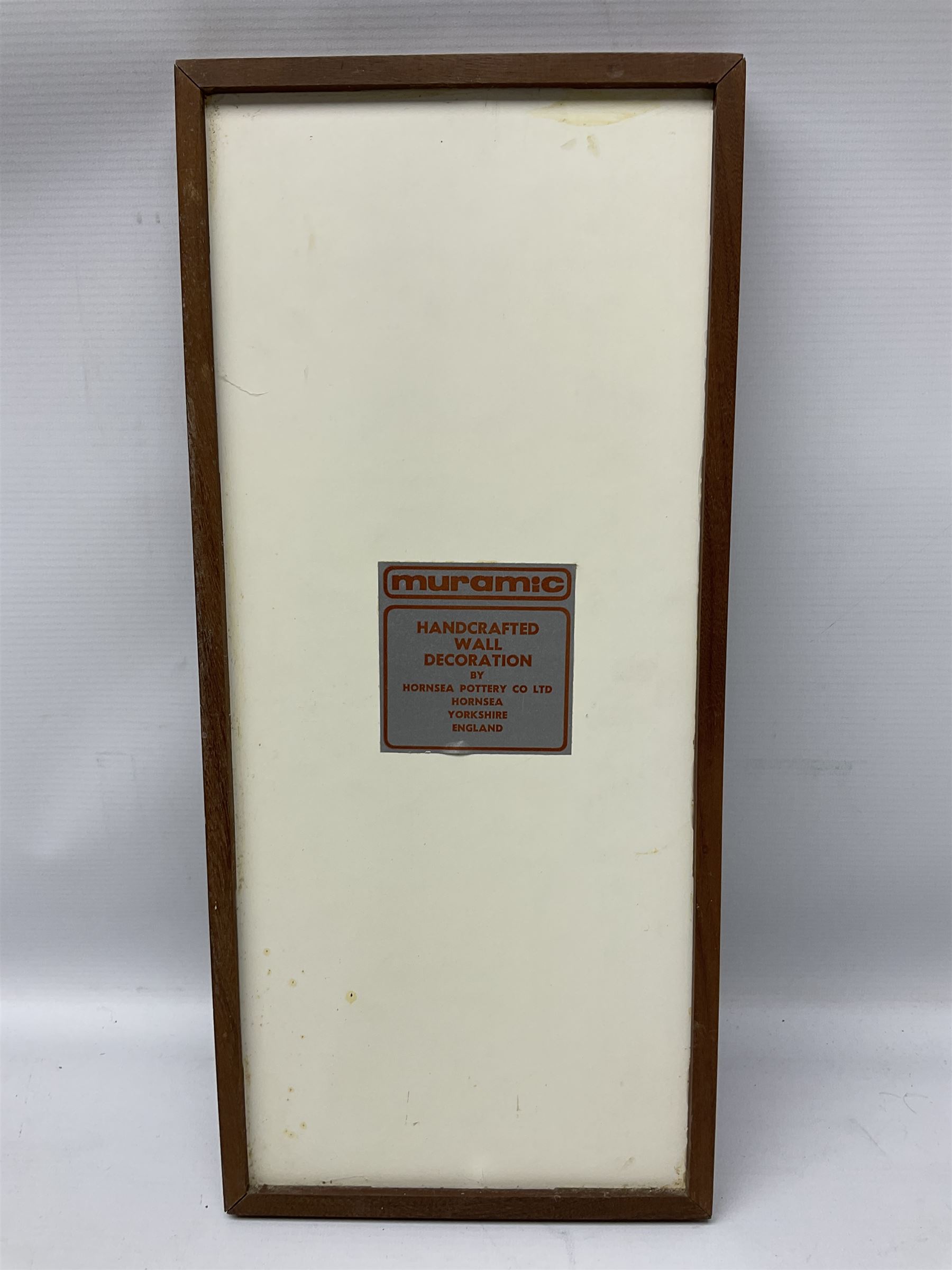 1960's Hornsea pottery Muramic plaque, in the form of a bird designed by John Clappison, H45cm 