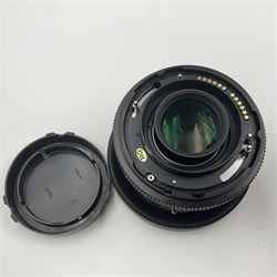 Seiko 'Mamiya Macro M 1:4.5 f=140mm M/L-A' lens serial no 003593 and Seiko 'Mamiya-Sekor Z f=110mm 1:2.8W' lens, serial no 56560