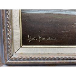 Alan Dinsdale (British 1939-): Sunrise on the Shoreline, oil on canvas signed 45cm x 60cm