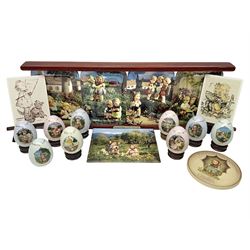 Two ceramic Hummel postcards by Goebel, 