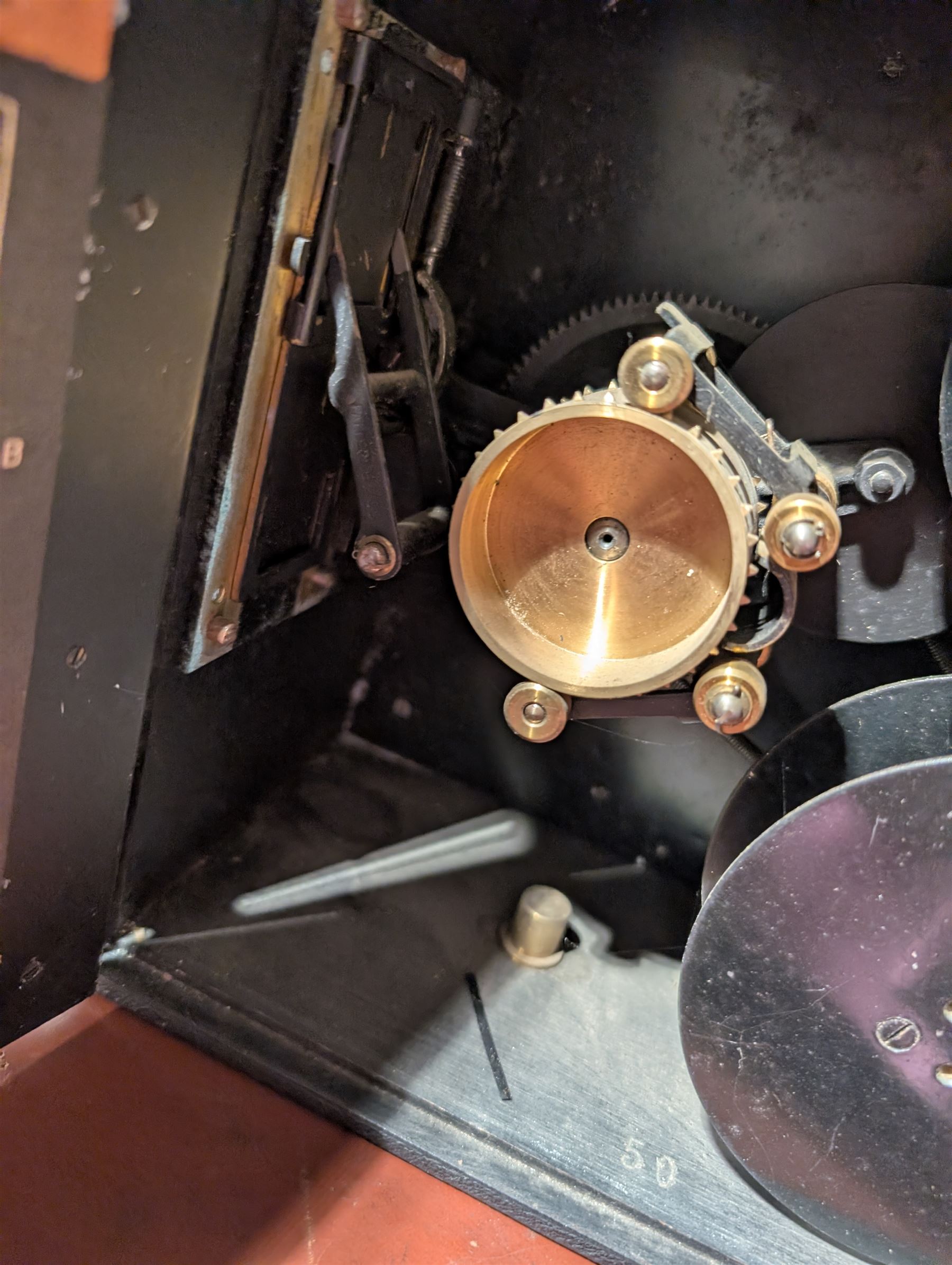 Ensign Cinematograph 35mm cine camera, with Aldis-Butcher Anastigmat F/3.1 2in lens, serial no. 106891